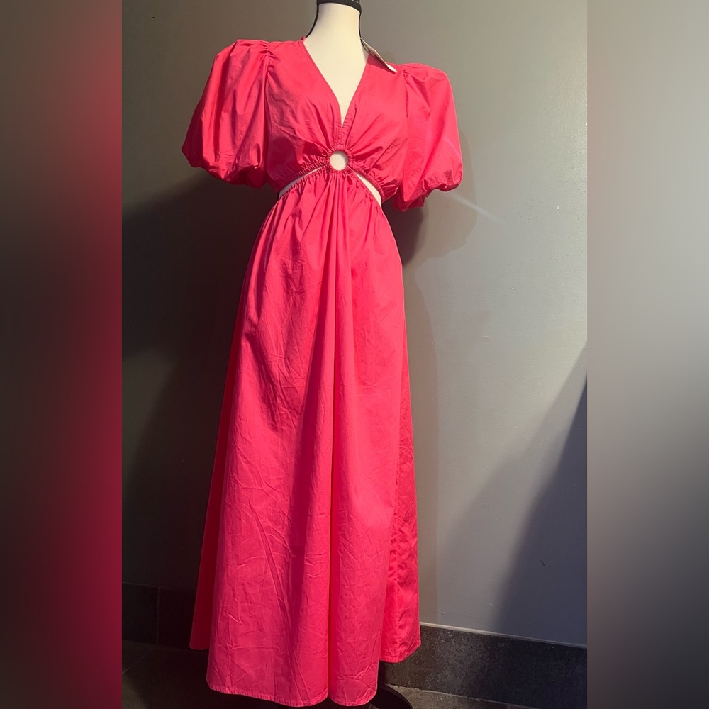DELUC WOMEN'S COTTON PISARRO
DRESS in FUCHSIA. Size S. NWT
